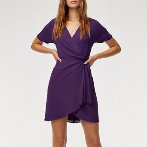 Babaton Wallace wrap dress Açai - Picture 4 of 6